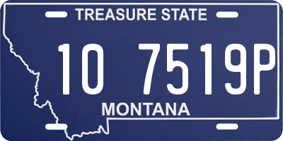 MT license plate 107519P