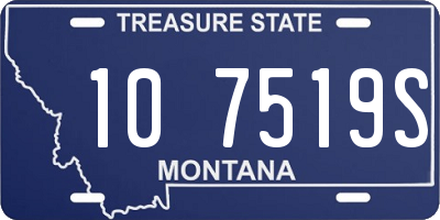 MT license plate 107519S