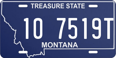 MT license plate 107519T