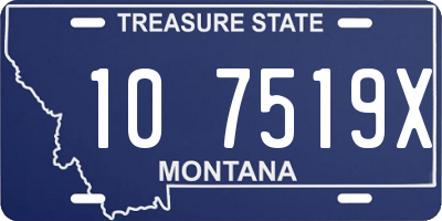 MT license plate 107519X