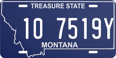 MT license plate 107519Y