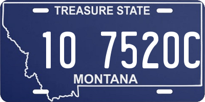 MT license plate 107520C