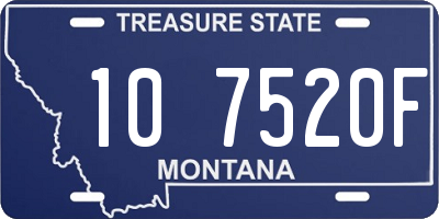 MT license plate 107520F