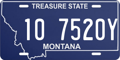 MT license plate 107520Y