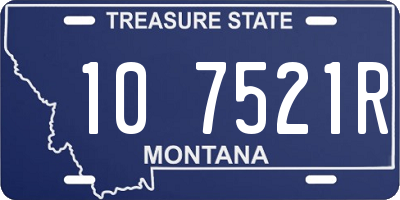 MT license plate 107521R