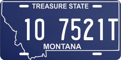 MT license plate 107521T