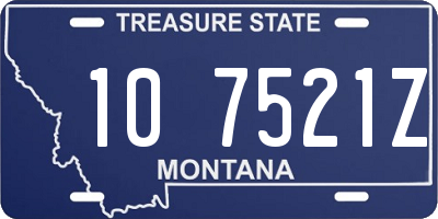 MT license plate 107521Z