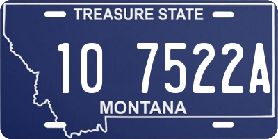 MT license plate 107522A