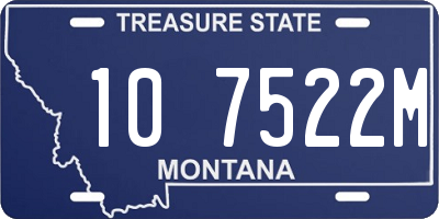 MT license plate 107522M