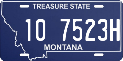 MT license plate 107523H