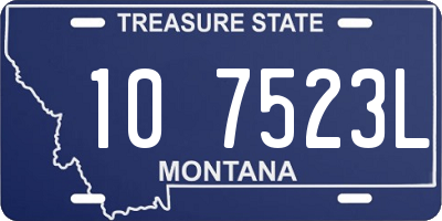 MT license plate 107523L