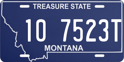 MT license plate 107523T