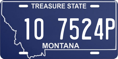 MT license plate 107524P