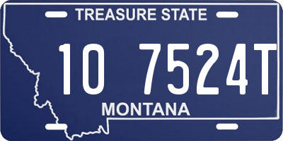 MT license plate 107524T