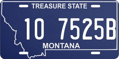 MT license plate 107525B