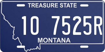 MT license plate 107525R