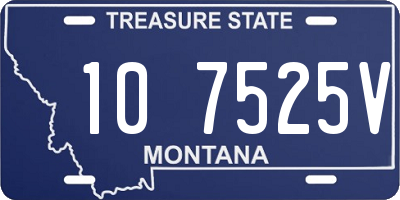 MT license plate 107525V