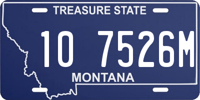 MT license plate 107526M