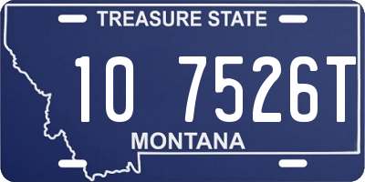 MT license plate 107526T