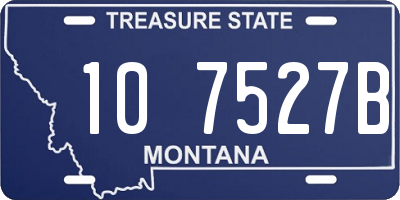 MT license plate 107527B