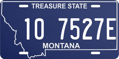 MT license plate 107527E