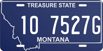 MT license plate 107527G