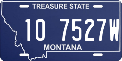 MT license plate 107527W