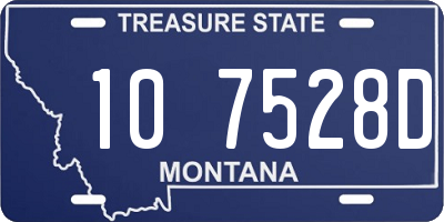 MT license plate 107528D