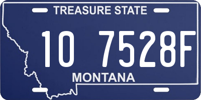 MT license plate 107528F
