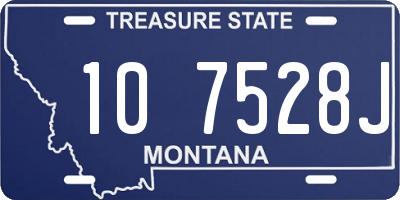 MT license plate 107528J