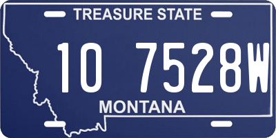 MT license plate 107528W