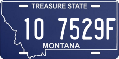 MT license plate 107529F