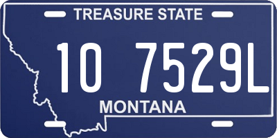 MT license plate 107529L