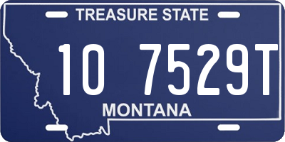 MT license plate 107529T