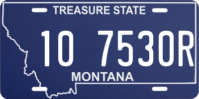 MT license plate 107530R