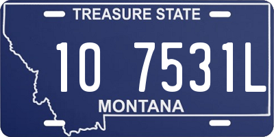 MT license plate 107531L