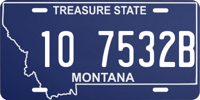 MT license plate 107532B