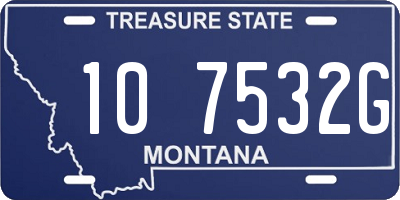 MT license plate 107532G