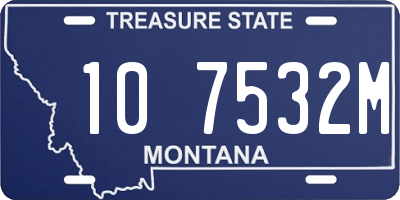 MT license plate 107532M