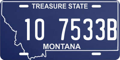 MT license plate 107533B