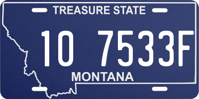 MT license plate 107533F