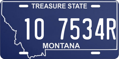 MT license plate 107534R