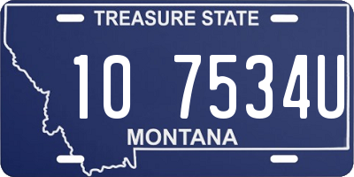 MT license plate 107534U