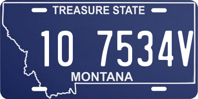 MT license plate 107534V