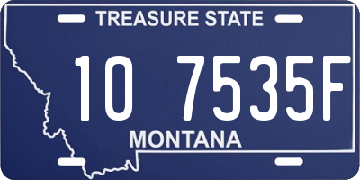 MT license plate 107535F