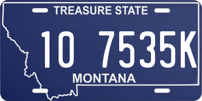 MT license plate 107535K