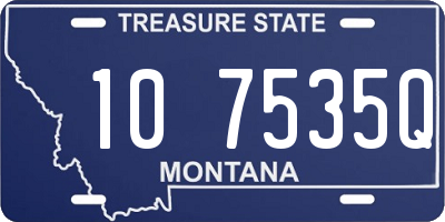 MT license plate 107535Q