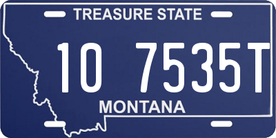 MT license plate 107535T