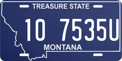 MT license plate 107535U