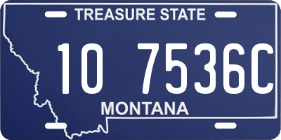 MT license plate 107536C